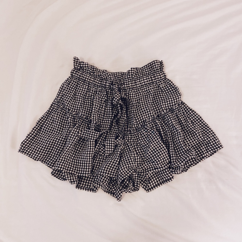 Grey Bandit flowy gingham shorts